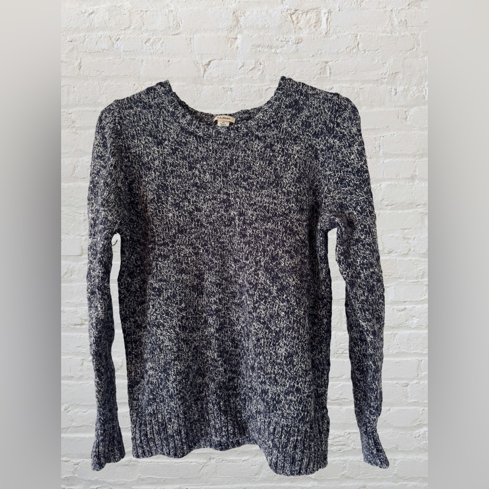 LL Bean Woman’s Small Cotton Marled Ragg Sweater